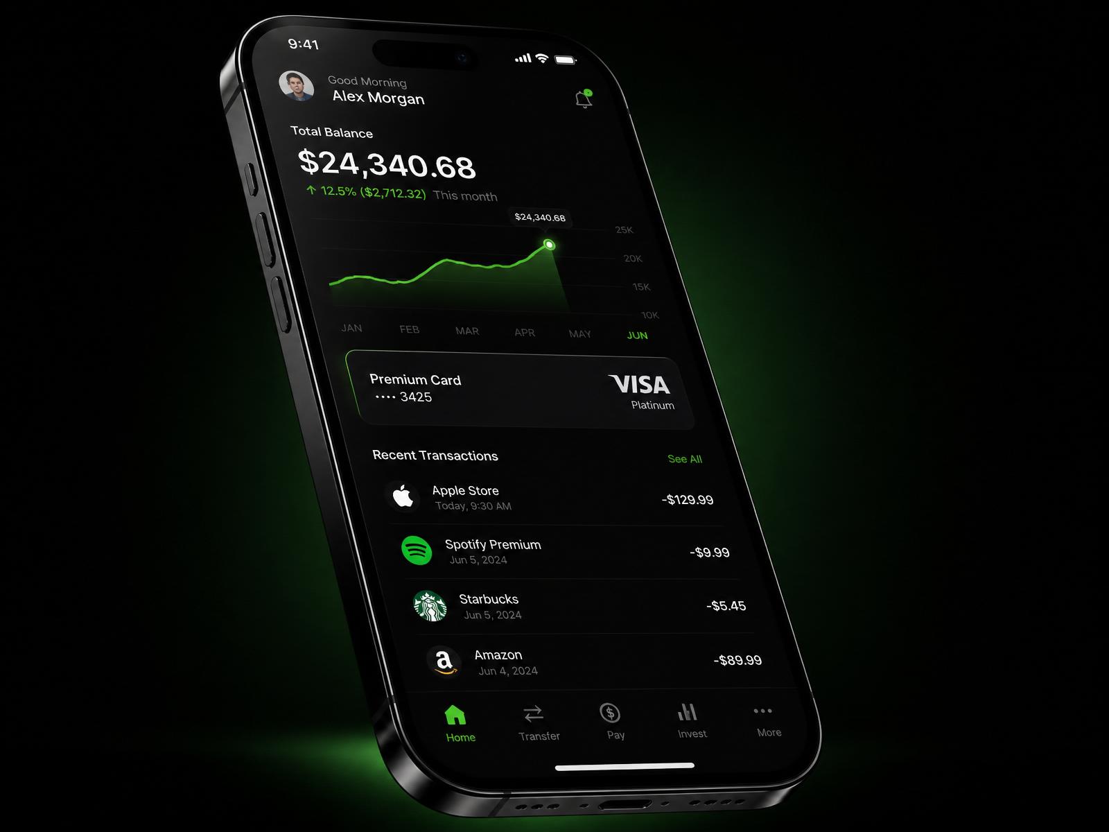 Banking App — Fintech UI/UX by Oscar Graphix